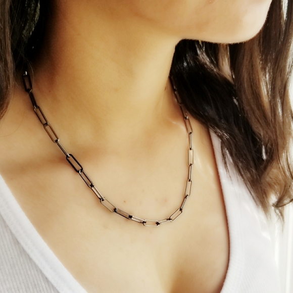 Pave CZ Starfish Paperclip Necklace Chain NEW - Picture 5 of 8